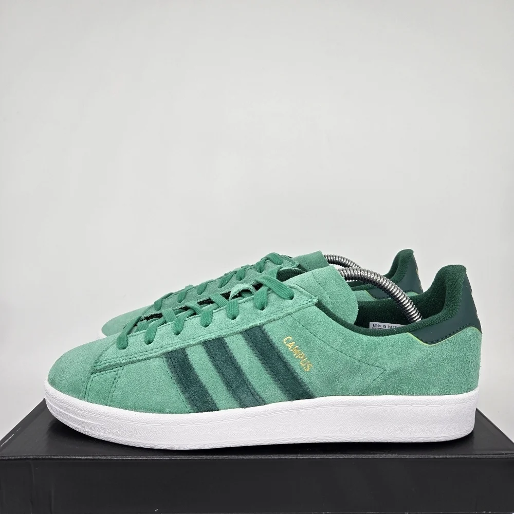 New Adidas Campus ADV 'Court Green' Men's Skateboarding Shoes Size 9